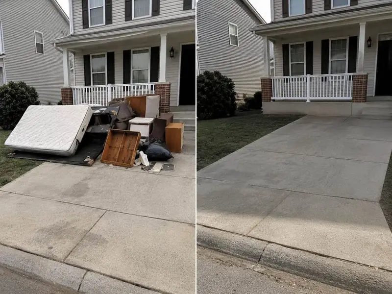 Furniture and mattress removal before and after — Local JunkMan San Diego