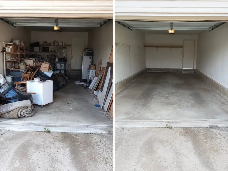 Garage cleanout before and after — Local JunkMan San Diego