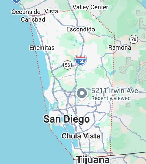 Local JunkMan service area — San Diego County
