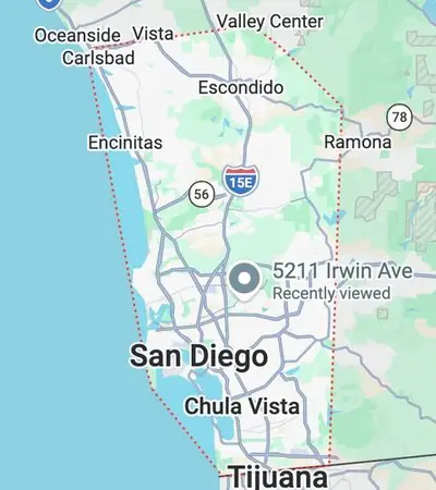 Local JunkMan service area — San Diego County